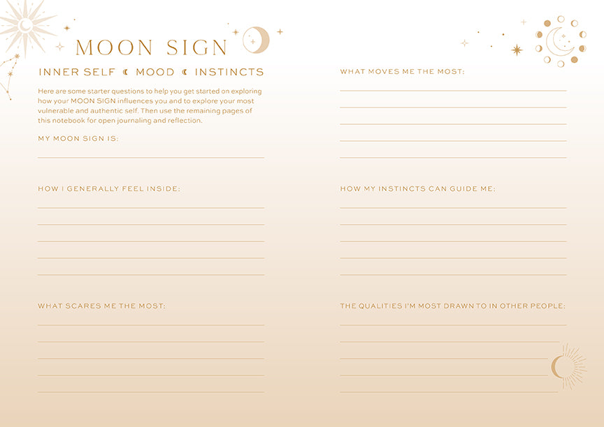 Sun Moon Rising Astrology Notebook Set