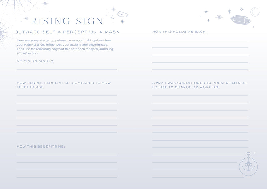 Sun Moon Rising Astrology Notebook Set