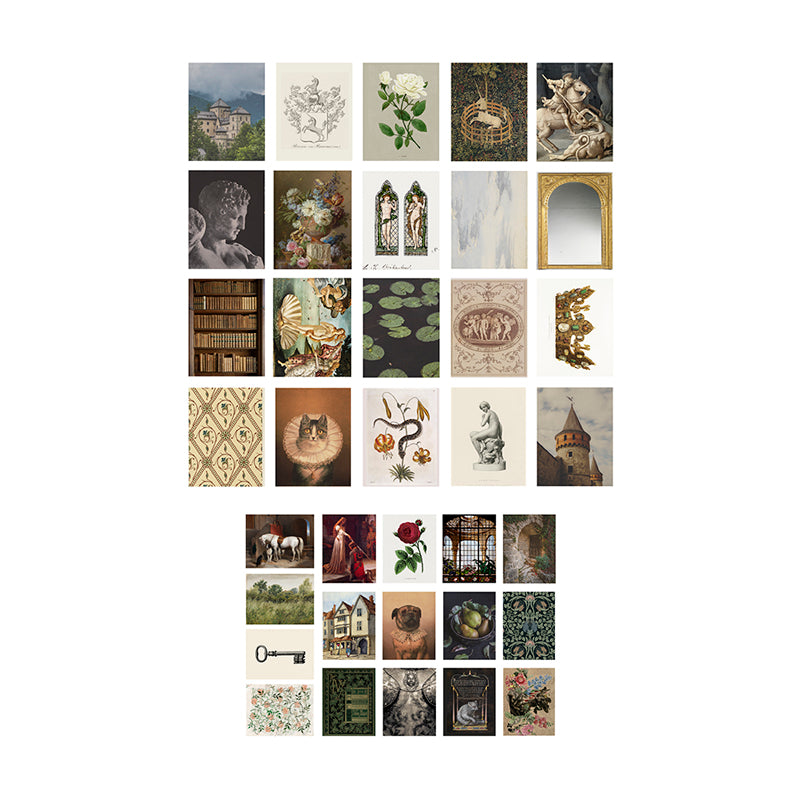 Vintage Castle Wall Collage Kit