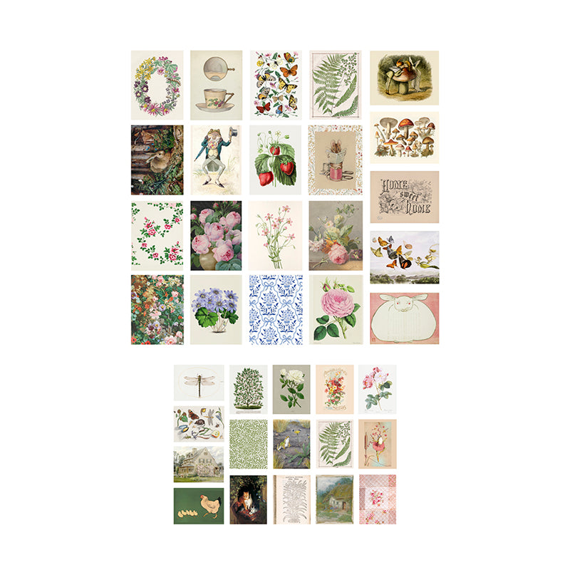 Vintage Cottage Wall Collage Kit