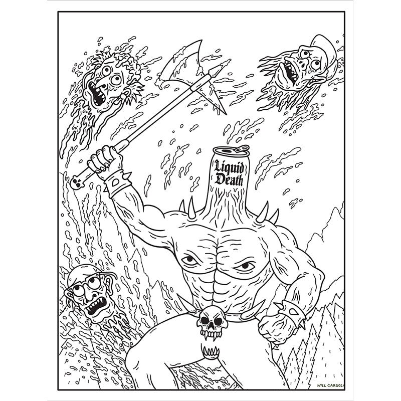 Liquid Death: The Official Coloring Book