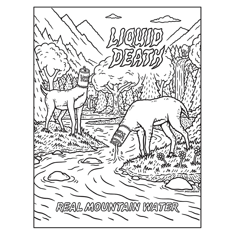 Liquid Death: The Official Coloring Book