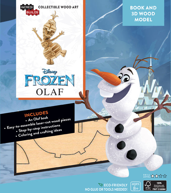 IncrediBuilds: Disney Frozen: Olaf Book and 3D Wood Model