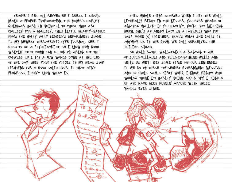 Harley Quinn Hardcover Ruled Journal