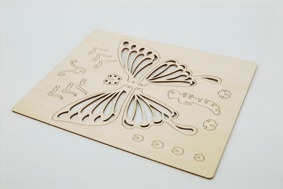 IncrediBuilds: Butterfly 3D Wood Model