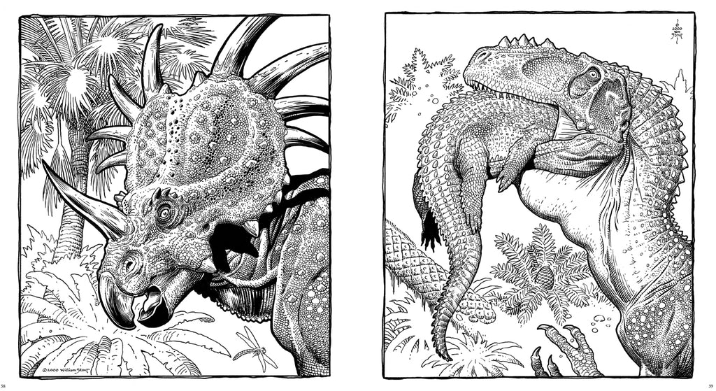 Dinosaurs: A Coloring Book by William Stout
