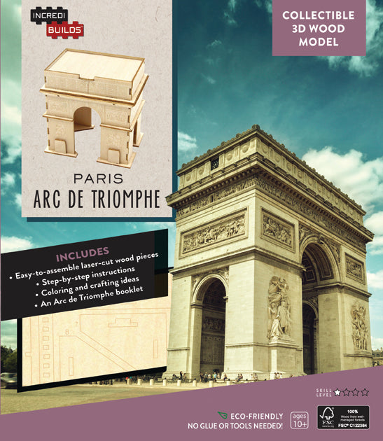 IncrediBuilds: Paris: Arc de Triomphe 3D Wood Model