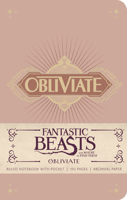 Fantastic Beasts and Where to Find Them: Obliviate Hardcover Ruled Notebook