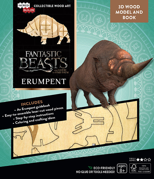 IncrediBuilds: Fantastic Beasts and Where to Find Them: Erumpent 3D Wood Model and Book