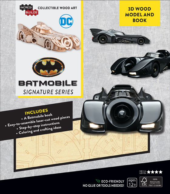 IncrediBuilds: Batmobile Signature Series 3D Wood Model and Book
