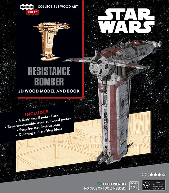 IncrediBuilds: Star Wars: Resistance Bomber Book and 3D Wood Model