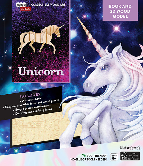 IncrediBuilds: Unicorn Book and 3D Wood Model