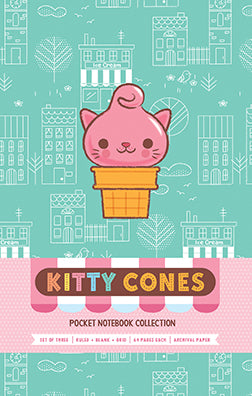 Kitty Cones Pocket Notebook Collection (Set of 3)