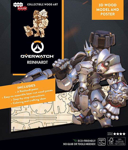 IncrediBuilds: Overwatch: Reinhardt 3D Wood Model and Poster