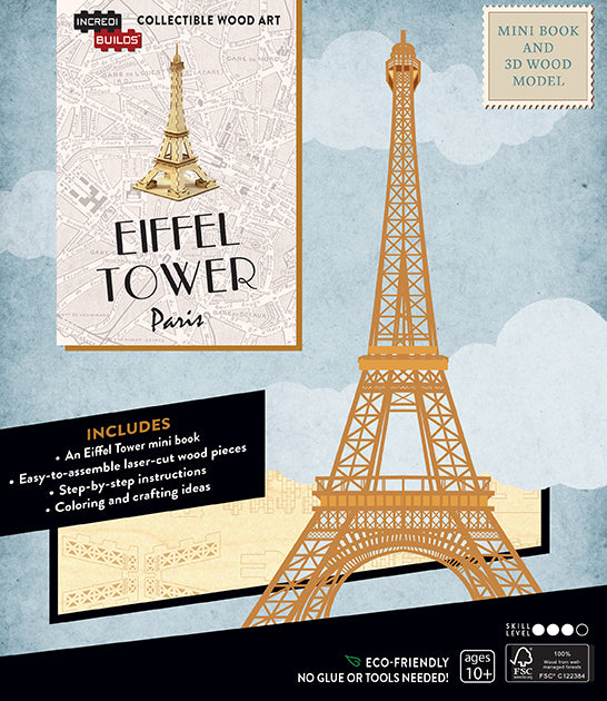 IncrediBuilds: Paris: Eiffel Tower Book and 3D Wood Model