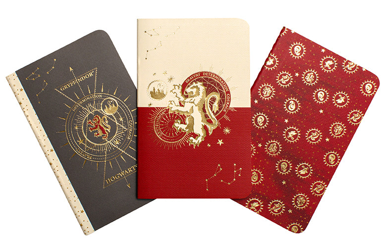 Harry Potter: Gryffindor Constellation Sewn Pocket Notebook Collection (Set of 3)