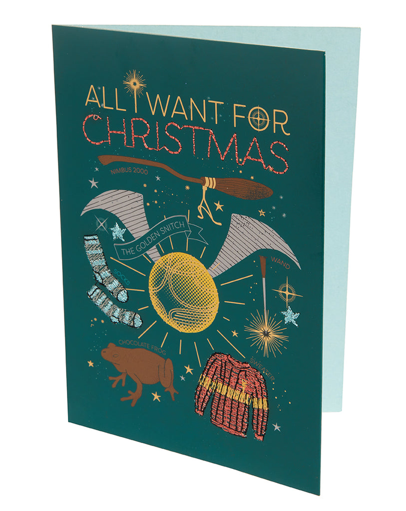Harry Potter: All I Want For Christmas Embellished Card