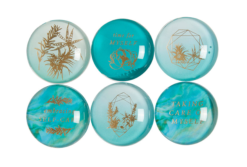 Self-Care Glass Magnet Set (Set of 6)
