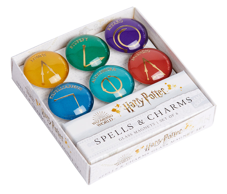 Harry Potter: Spells and Charms Glass Magnet Set (Set of 6)