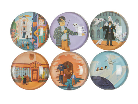 Harry Potter: Exploring Diagon Alley Glass Magnet Set (Set of 6)