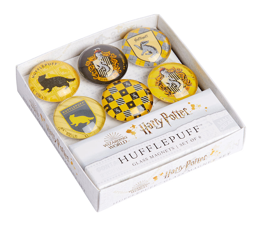 Harry Potter: Hufflepuff Glass Magnet Set (Set of 6)