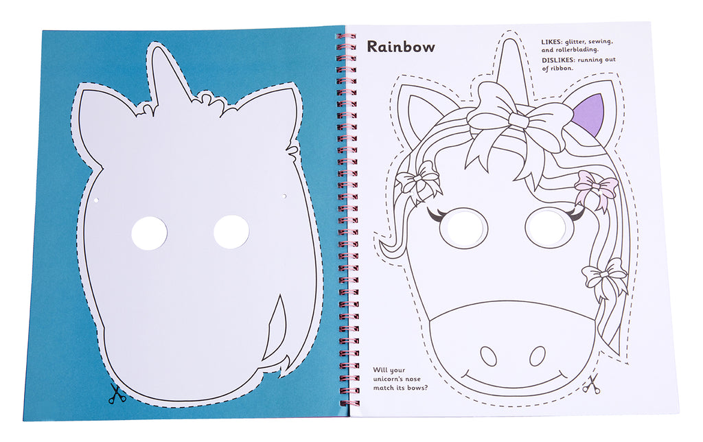 Color & Cut Masks: Unicorns