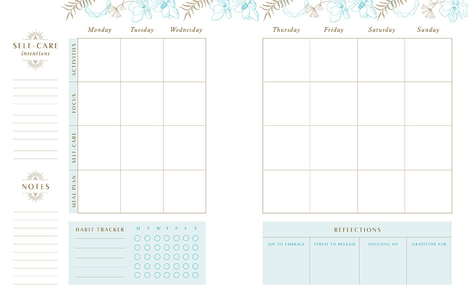 Self-Care 12-Month Undated Planner