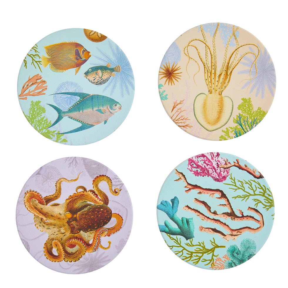 Art of Nature: Under the Sea Coaster Set (Set of 4)
