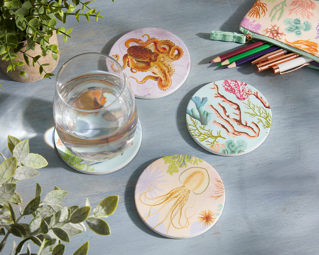 Art of Nature: Under the Sea Coaster Set (Set of 4)