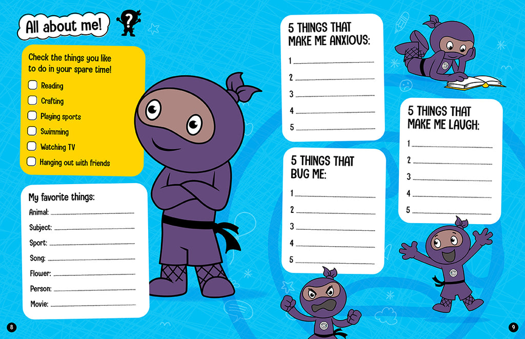 Ninja Life Hacks: Anxious Ninja Activity Book