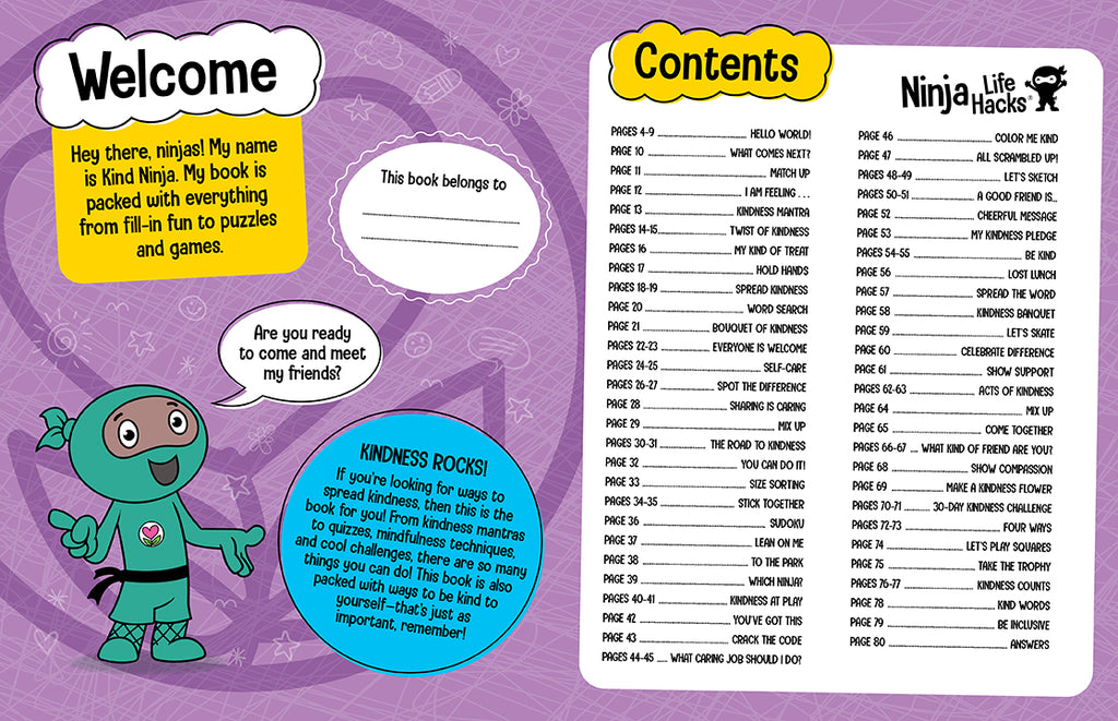Ninja Life Hacks: Kind Ninja Activity Book