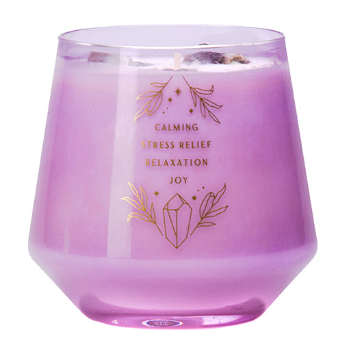 Amethyst Crystal Healing Scented Glass Candle