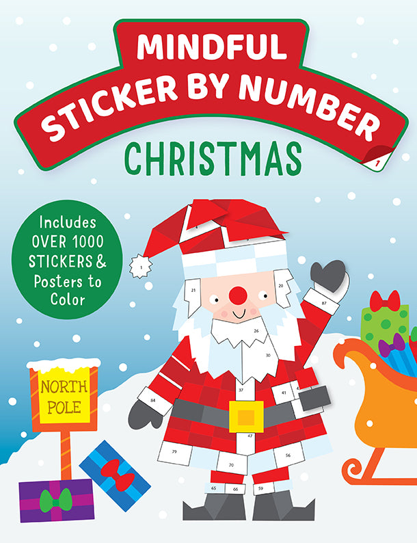 Mindful Sticker By Number: Christmas
