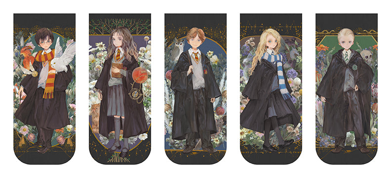 Harry Potter: Floral Fantasy Magnetic Bookmark Set (Set of 5)