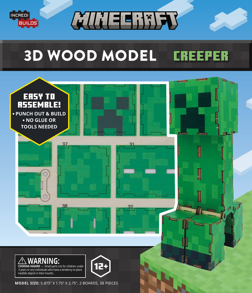 IncrediBuilds: Minecraft: Creeper 3D Wood Model