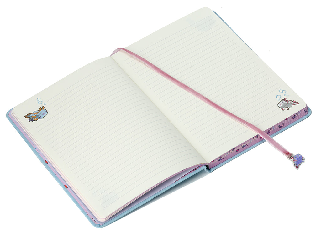 Minecraft: Axolotl Journal with Ribbon Charm