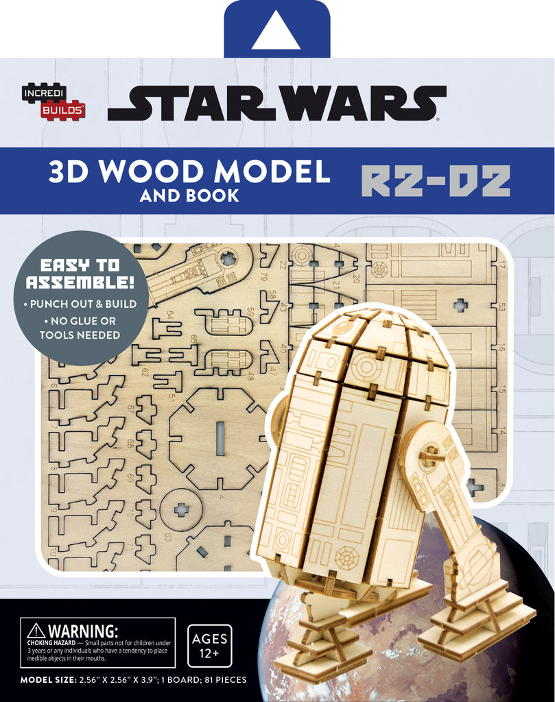 IncrediBuilds: Star Wars: R2-D2 3D Wood Model and Book